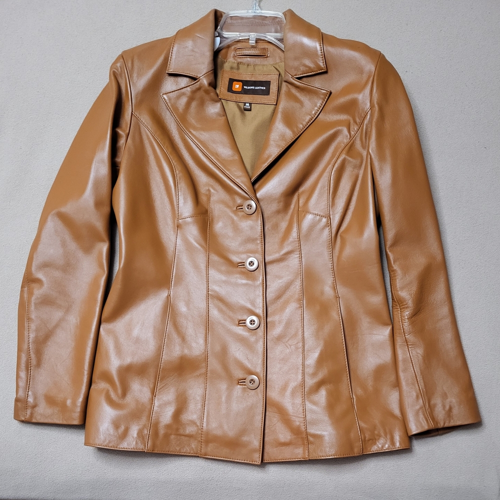 Brand New without Tag Camel Leather Women's Jacket
